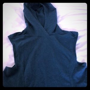 Blue green Lululemon sleeveless hoodie. Size 4